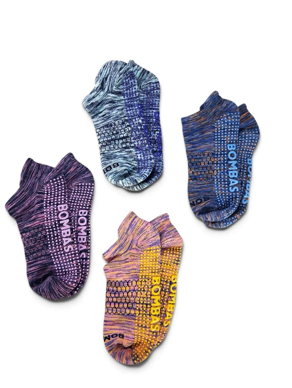 🆕 Bombas Womens Performance Gripper Ankle Space Dye Multi-Pack Nwot